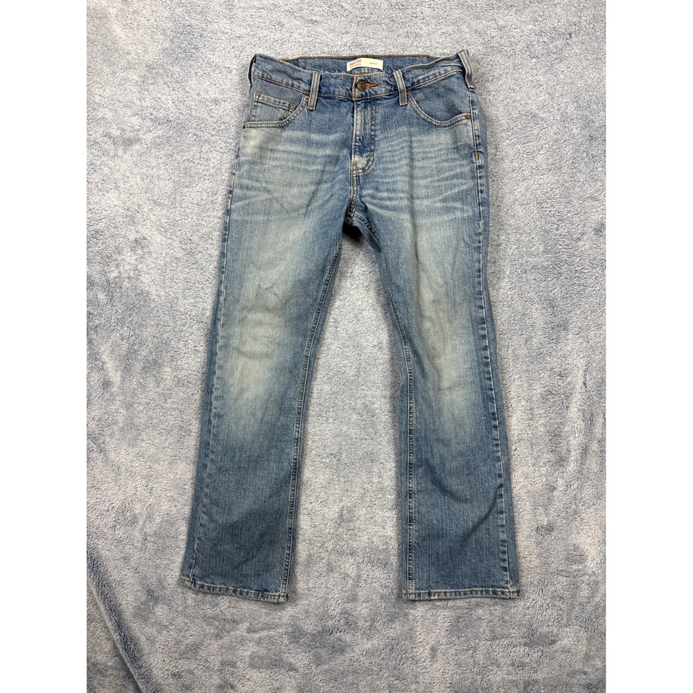 Signature Levi Strauss Mens 30x30 Blue Straight Leg WaterLess Jeans 91505-0061